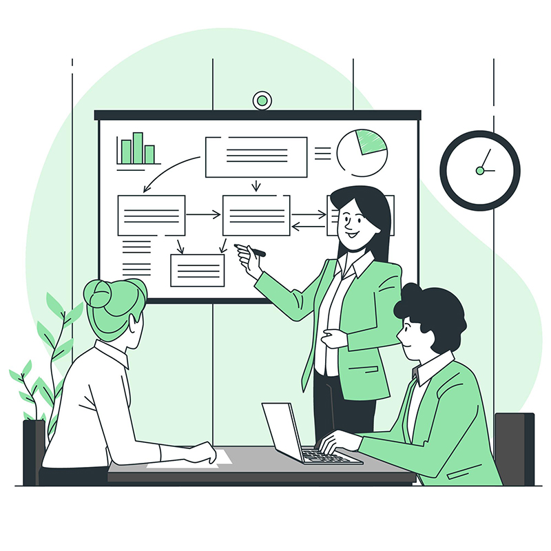 7组绿色清新风格场景主题插画矢量素材