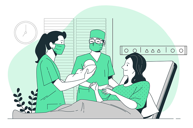 7组绿色清新风格场景主题插画矢量素材