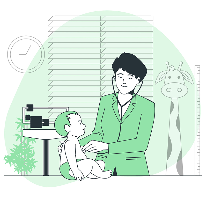 7组绿色清新风格场景主题插画矢量素材