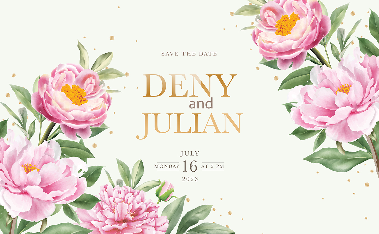 雍容尊贵典雅的牡丹花矢量插画