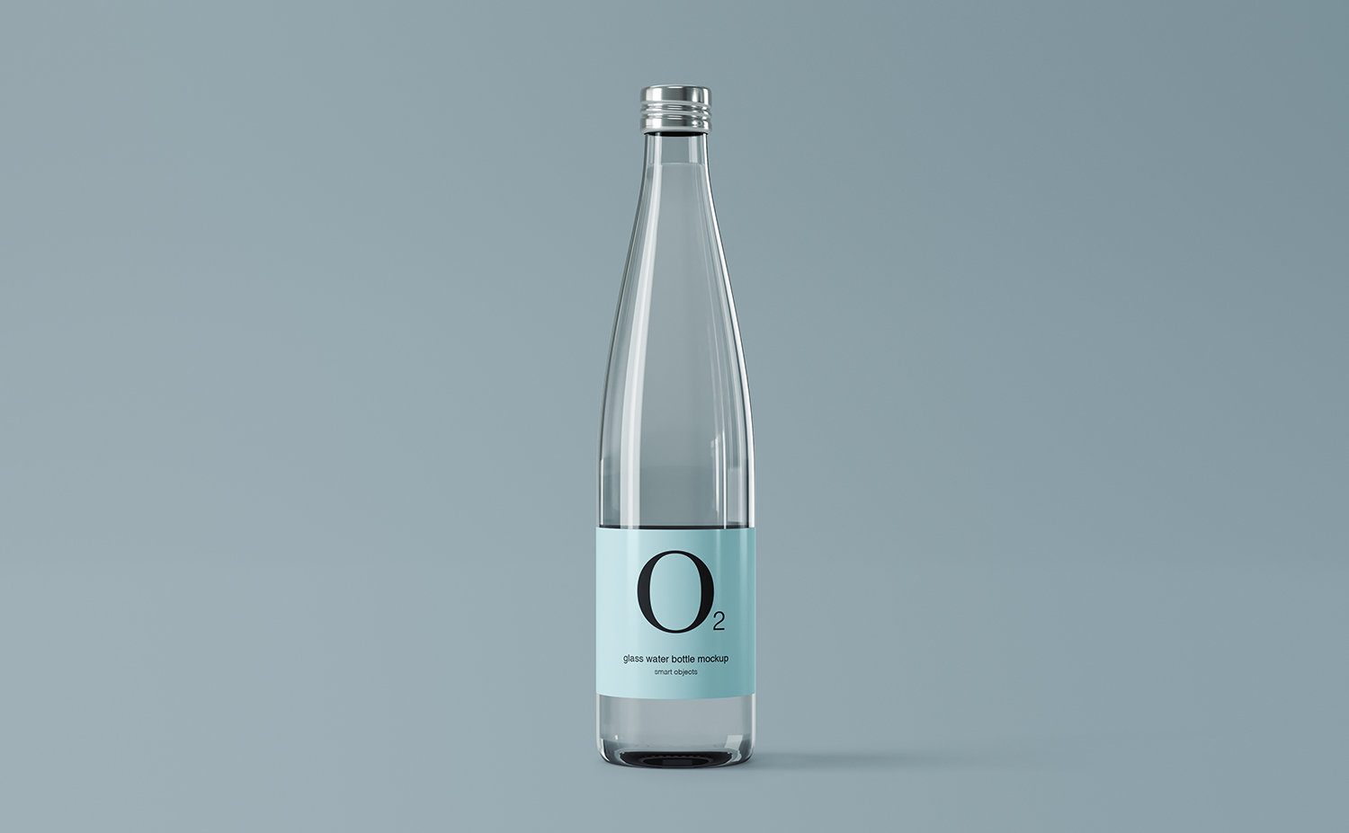 高档矿泉水玻璃瓶样机效果图PSD