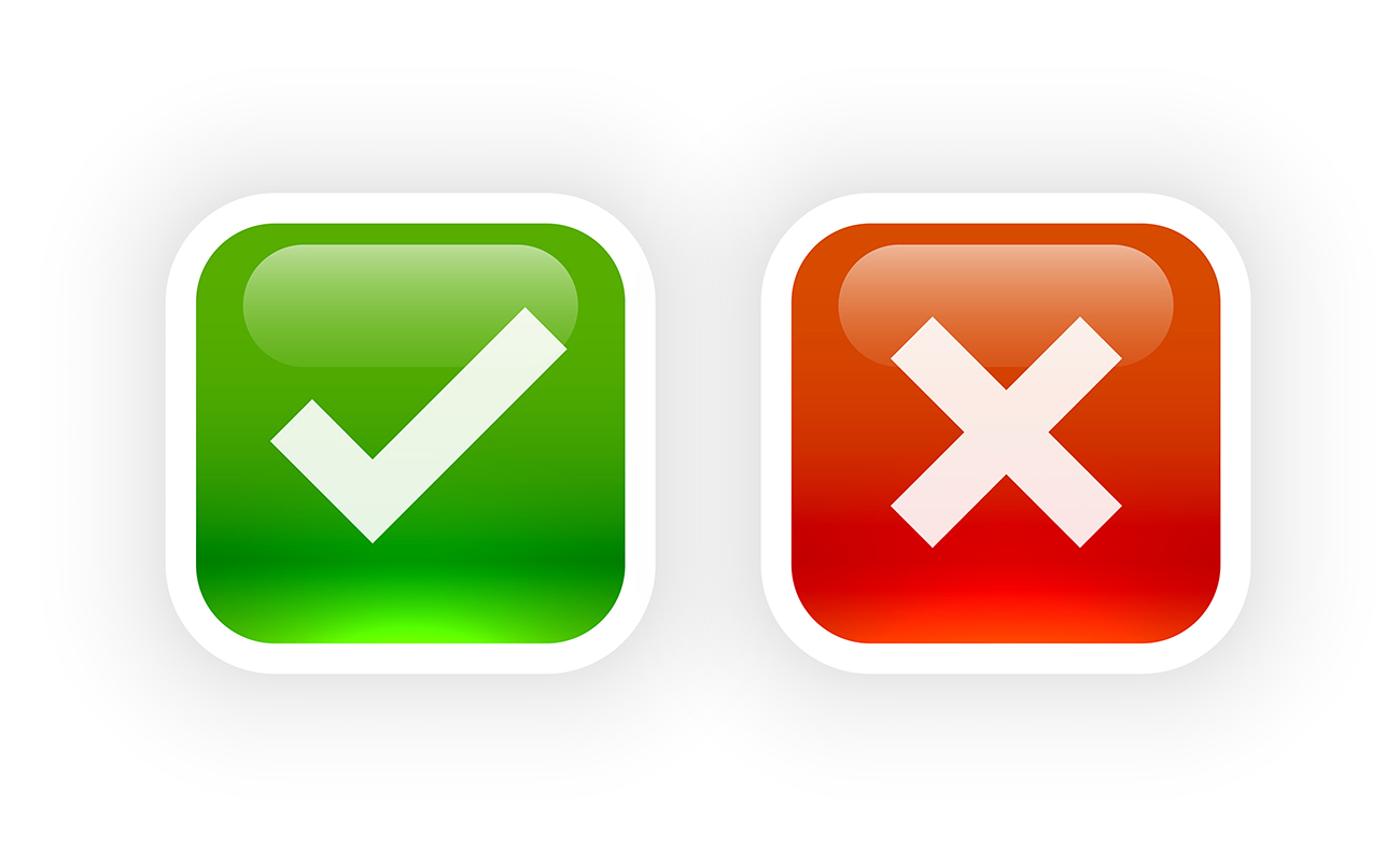 红色对号错号矢量图标元素