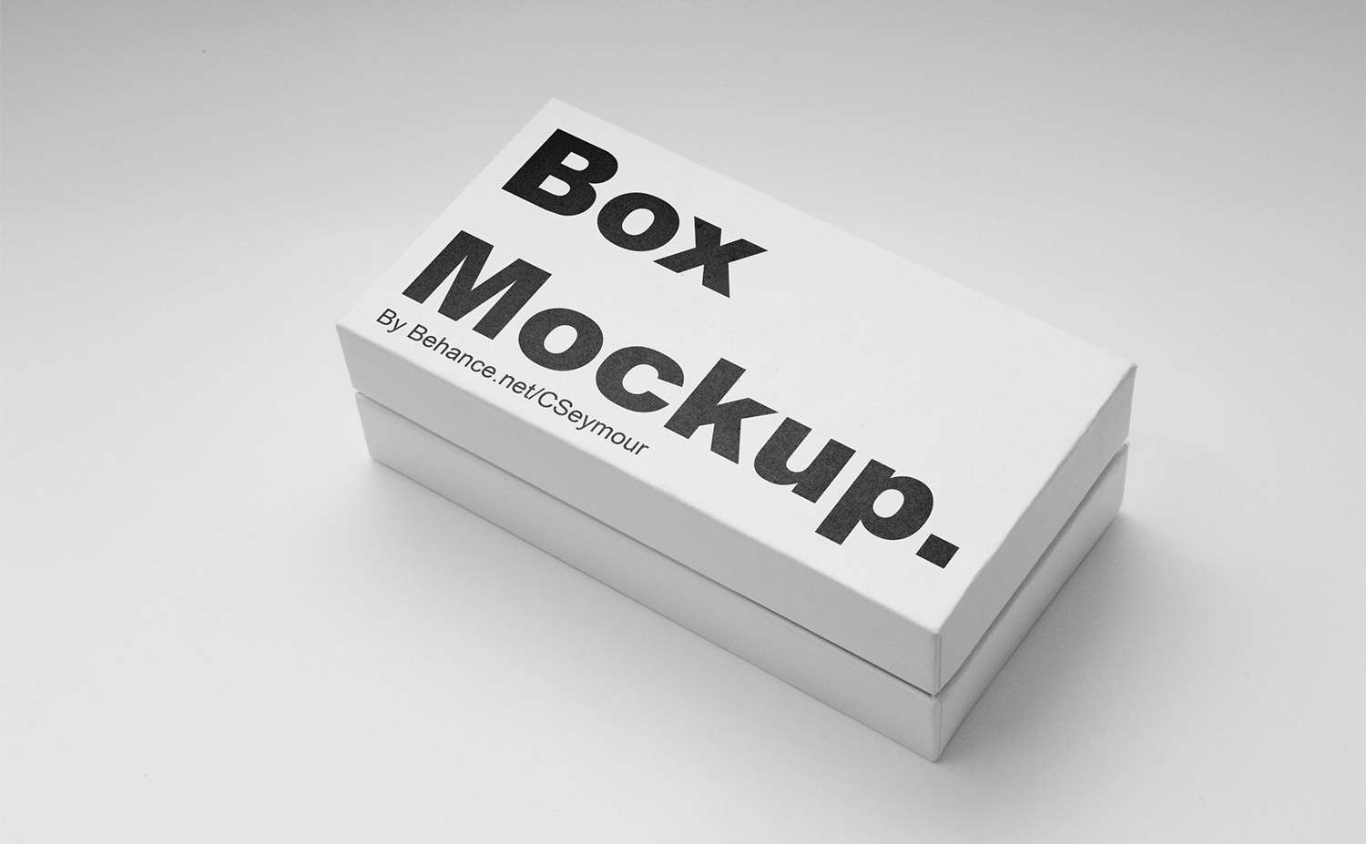 现代简洁纸盒鞋盒包装样机下效果图PSD