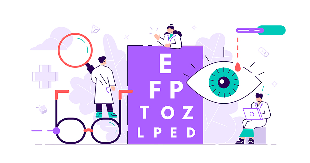 眼科医疗主题系列插画素材包