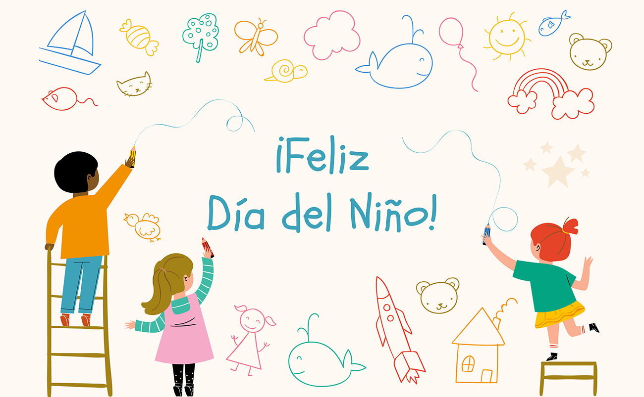 三个正在绘画涂鸦的孩子矢量插画素材