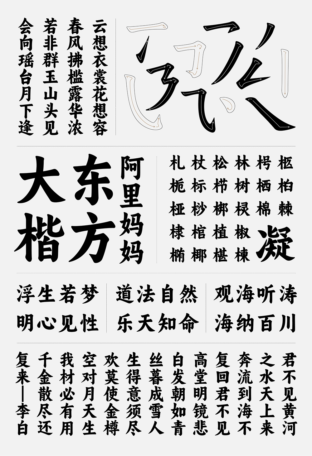 阿里妈妈东方大楷-免费可商用
