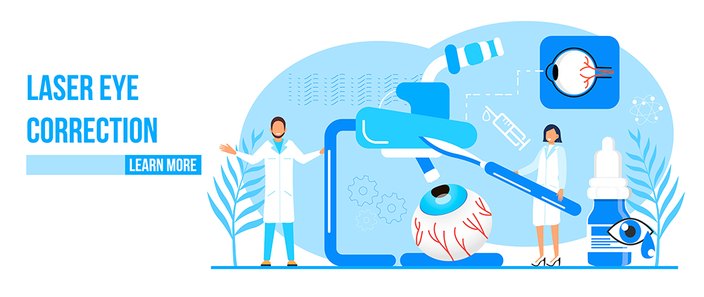 眼科医疗主题系列插画素材包