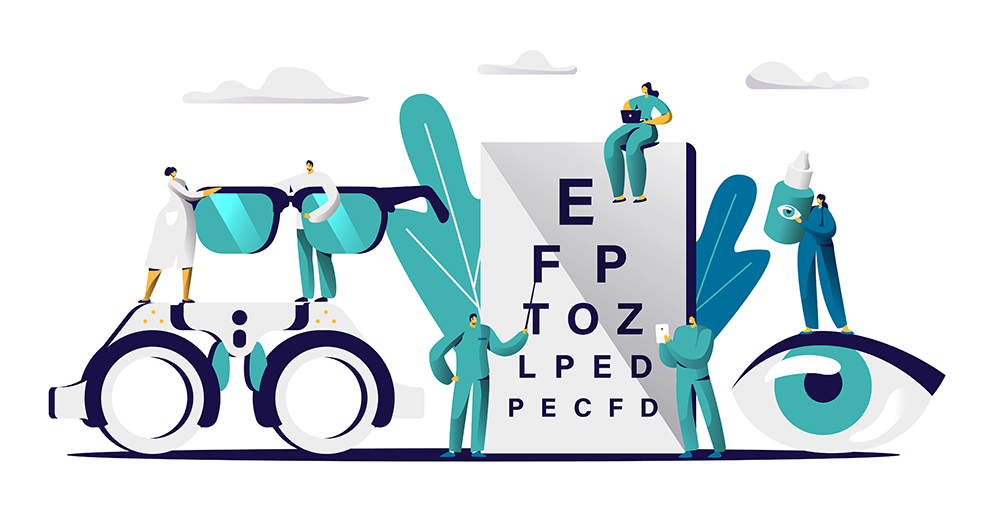 眼科医疗主题系列插画素材包