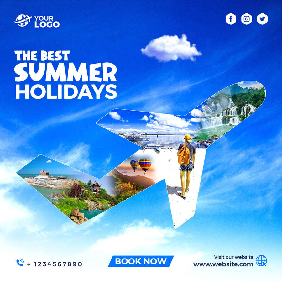 说走就走的旅行海报PSD