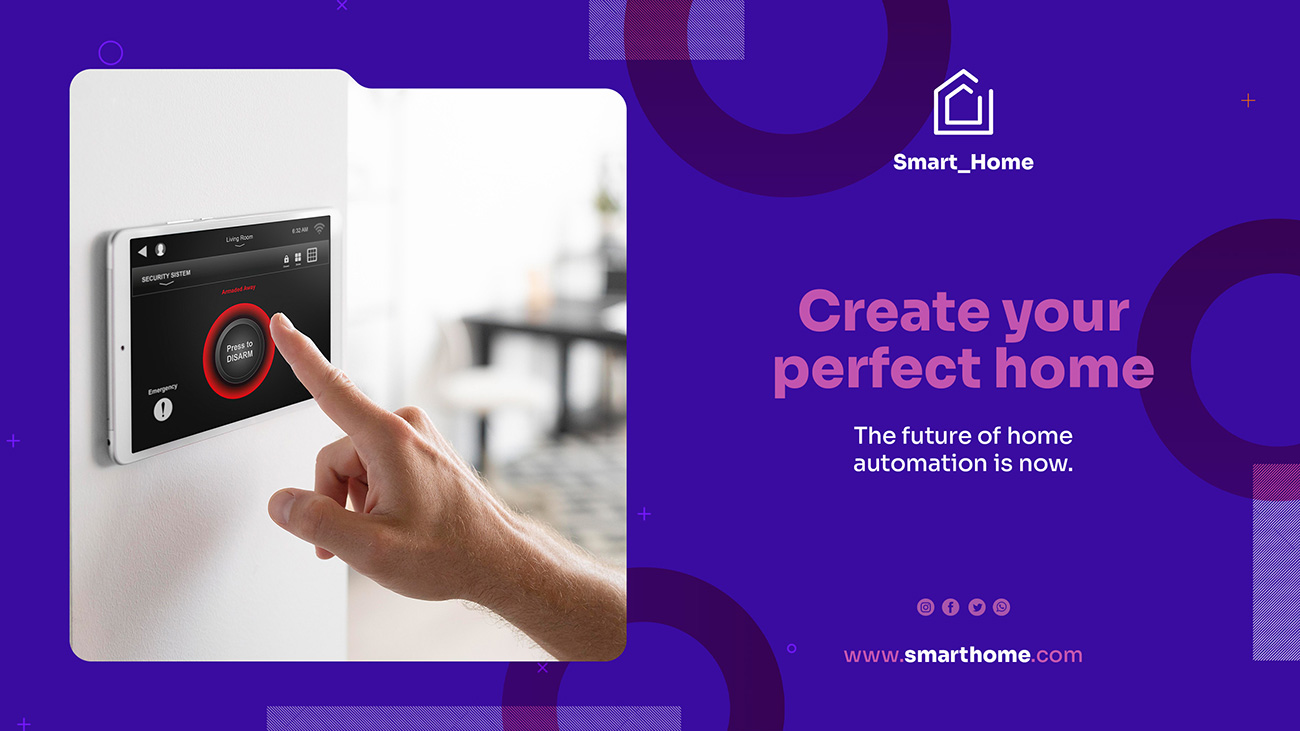 智能门禁场景海报PSD文件