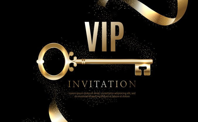 豪华金色VIP钥匙矢量背景