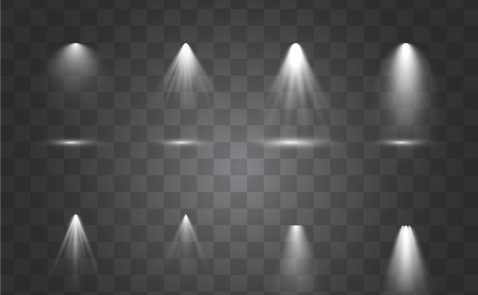 2组室内装修射灯矢量图素材