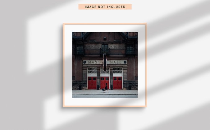 室内墙上光影画框效果样机分层