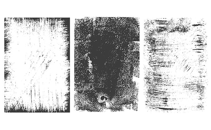 2组黑色矢量墨点涂鸦飞溅杂点