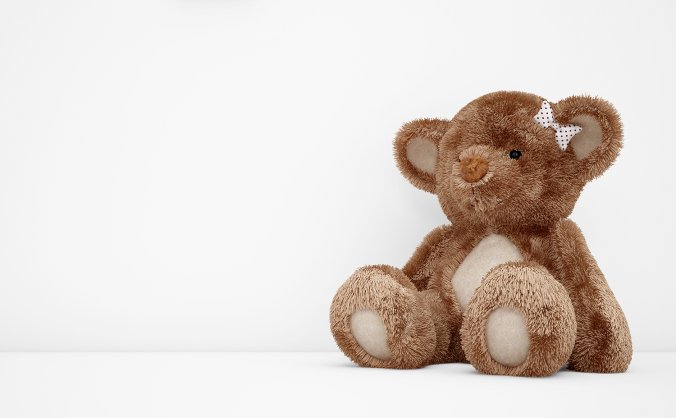 可爱棕色蝴蝶结玩具熊