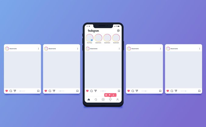 一组instagram风格的界面设计矢量源文件