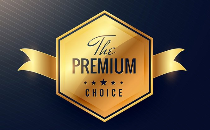 金黄色高级质感飘带和标签元素矢量