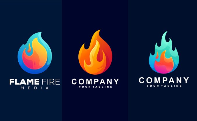 系列火苗火焰造型插画