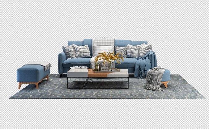 4组室内家居摆设免抠元素PSD分层文件