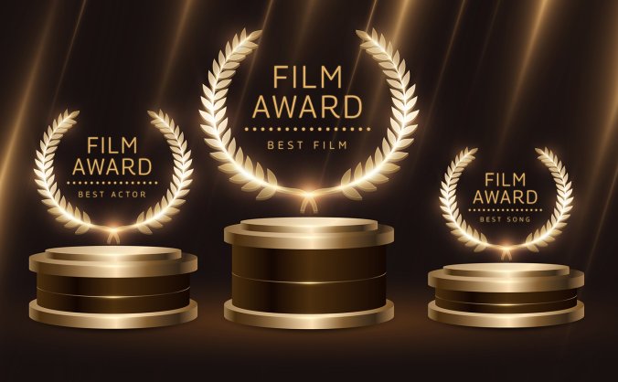 2组精美颁奖元素桂花桂枝与麦穗矢量背景