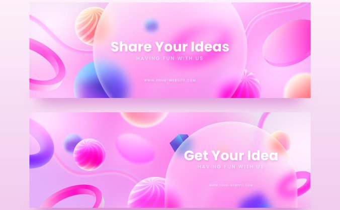 2款糖果色毛玻璃背景矢量素材