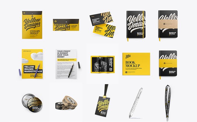 18个VI品牌文创产品样机效果图PSD