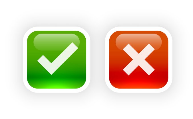 红色对号错号矢量图标元素