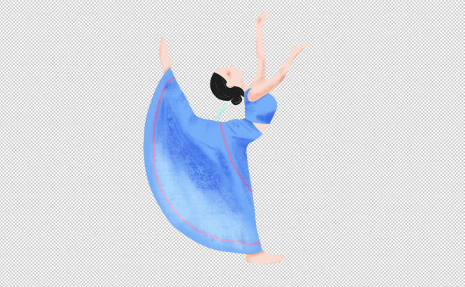 跳孔雀舞的女子免抠素材PNG