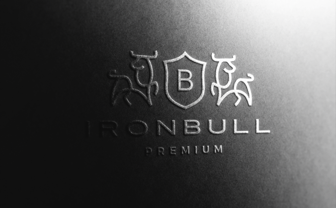 凹凸烫银质感金属logo样机展示效果图PSD