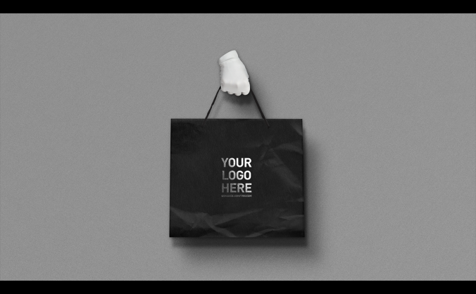 烫金纸质手提袋样机效果图PSD