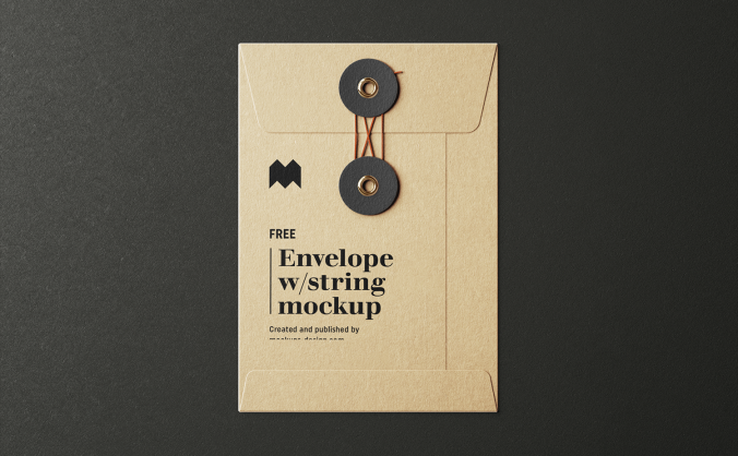 一套共5组牛皮纸档案袋样机效果图PSD