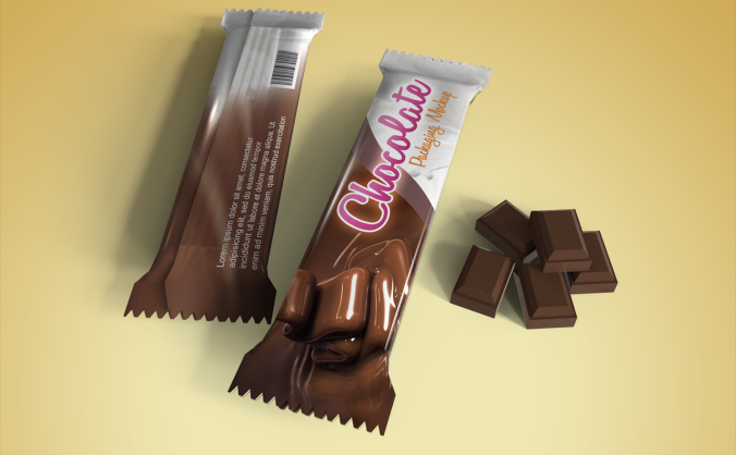 巧克力条零食样机效果图