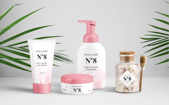 精美化妆品包装PSD模型样机图