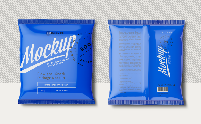 零食食品袋样机PSD