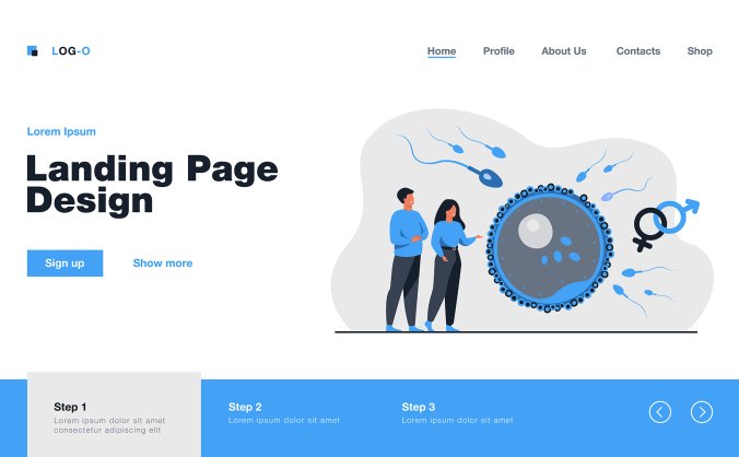 人类两性生殖主题矢量设计模板