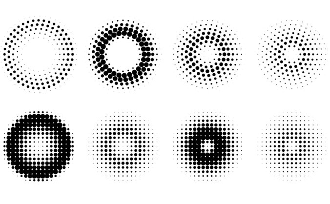 几何散射漫反射圆点矢量图形