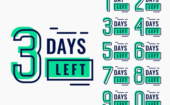 一组有设计感的阿拉伯创意数字1-10