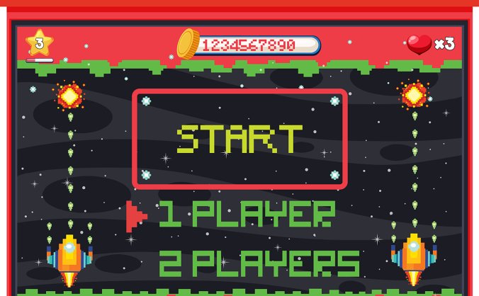 怀旧复古游戏机街机矢量插画EPS格式