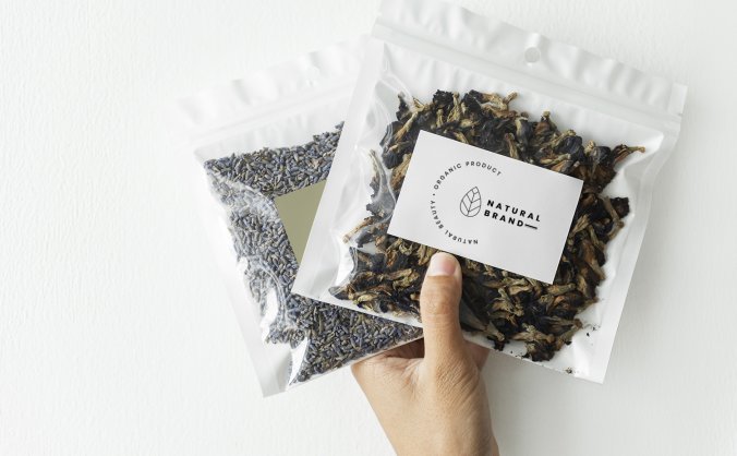 文艺清新的茶叶包装样机PSD