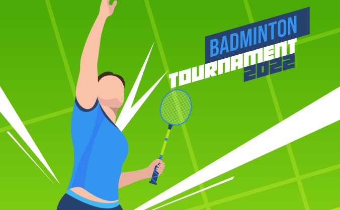 打羽毛球的男人