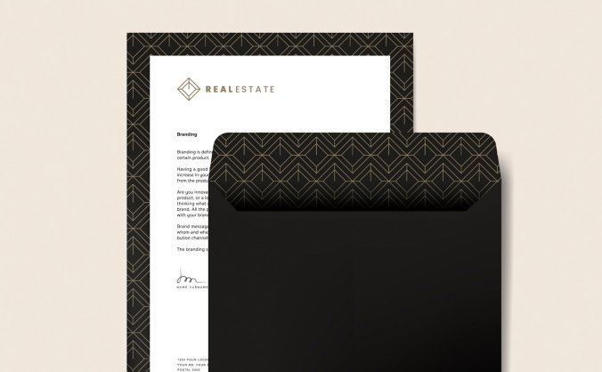 黑金色信封邀请函矢量背景素材