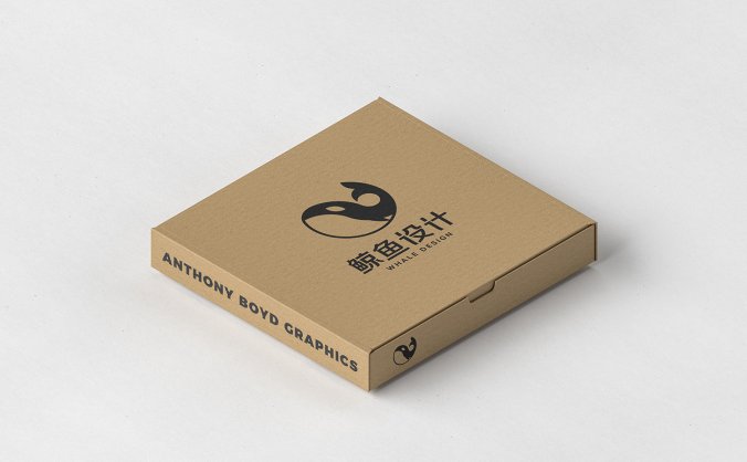 牛皮纸材质纸箱纸盒披萨包装样机PSD