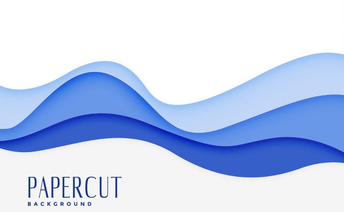 蓝色波浪商务曲线背景矢量