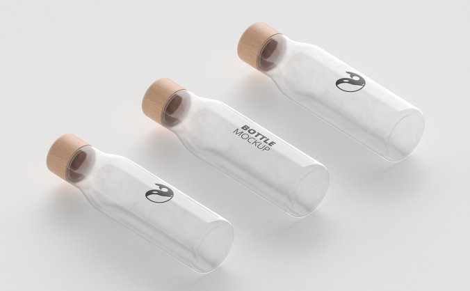 透明玻璃瓶收纳瓶样机PSD