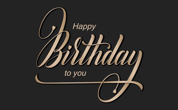 happy birthday to you生日快乐卡片字体