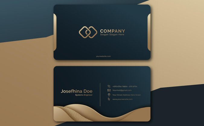 金色的豪华卡片设计模板