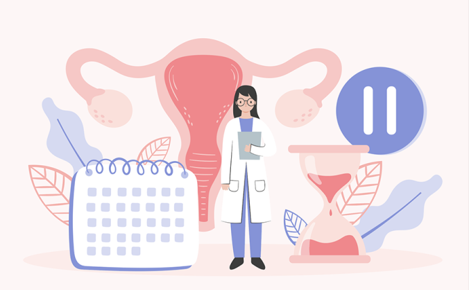 妇科宫颈癌插画矢量素材