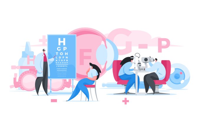 眼科医疗主题系列插画素材包