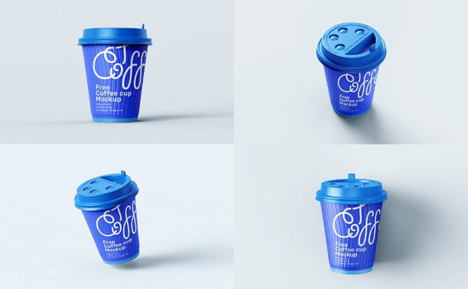 咖啡杯饮料杯样机效果图PSD