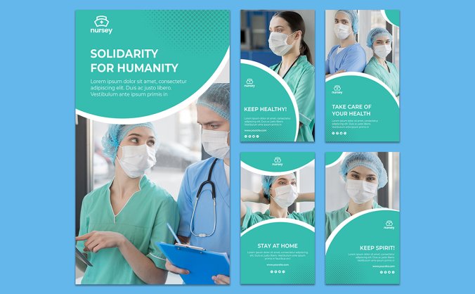 医疗行业三折页模板文件